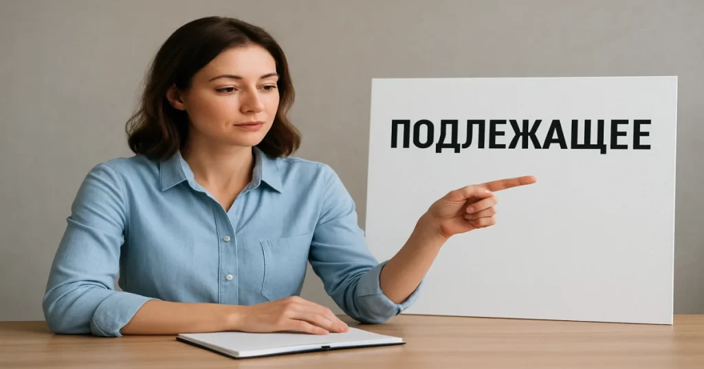 Подлежащее как главный член предложения